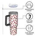 thumbnail image 4 of Christmas 40oz Tumbler– Stainless Steel Insulated Tumbler with Handle and Straw, Large Capacity Travel Cup for Hot & Cold Drinks, 4 of 7