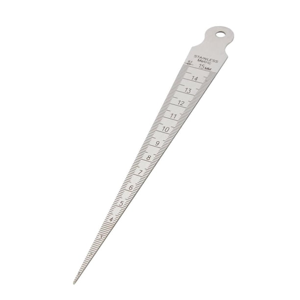 Herramienta de medición de conicidad para soldadura de columnas de orificios, calibre cónico para orificios de perforación 1-15 mm (0.86 mm de profundidad)