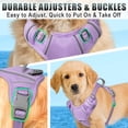 thumbnail image 5 of BARKBAY No Pull Dog Harness Large Reflective Dog Harness with Front Clip and Easy Control Handle for Walking Training Running with ID tag Pocket(Violet Purple,XS), 5 of 11