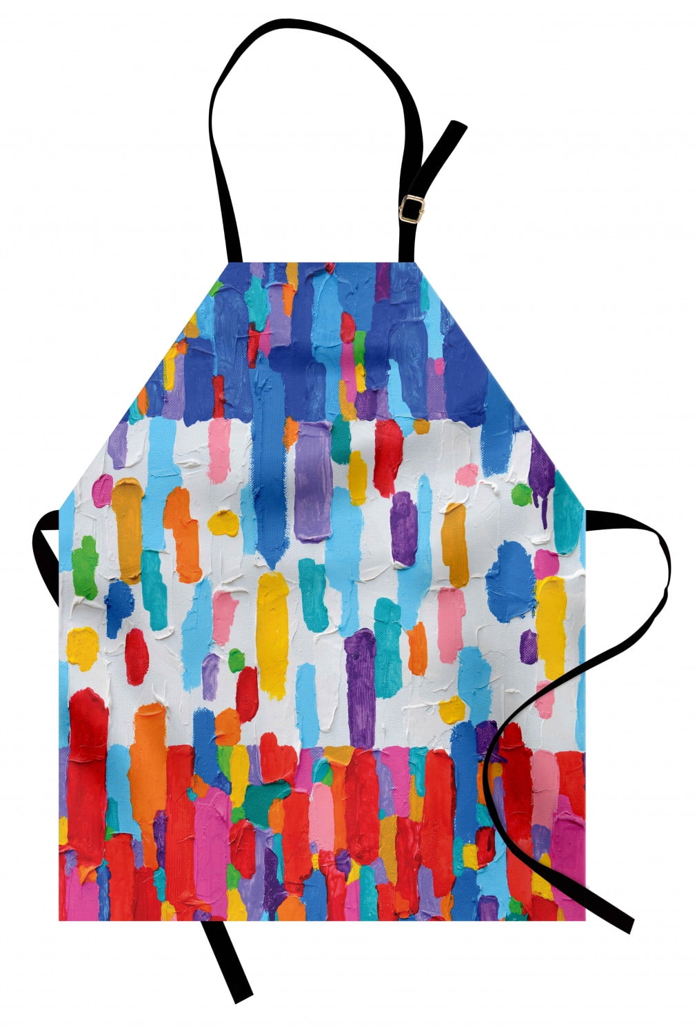 Art Apron Colorful Abstract Painting Style in Contrasting Colors French ...