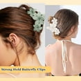 thumbnail image 3 of 4 Pcs Flower Hair Clips for Women 4.5 Inch Claw Clips Large Matte Hair Clips for Thick Hair Non Slip Strong Hold Big Hair Clips for Girls Jaw Hair Clips Hair Accessories for Women Girls, 3 of 6