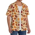 thumbnail image 2 of Fotbe Autumn Leaves 2 Camisa Estampada de Manga Corta para Hombre, Casual de Verano, Estilo Playero, Sin Arrugas-4X-Large, 2 of 5