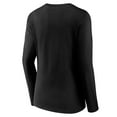 thumbnail image 3 of Women's Black Los Angeles Dodgers Team Lockup Long Sleeve V-Neck T-Shirt, 3 of 3