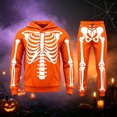 thumbnail image 6 of CONFREE Halloween Mens Sweatsuit 2 Peice Sets Hallowmas Men's Jogging Tracksuit Set Skeleton Graphic Pullover Hoodies Pants Athletic Sweat Suit for Men, 6 of 8
