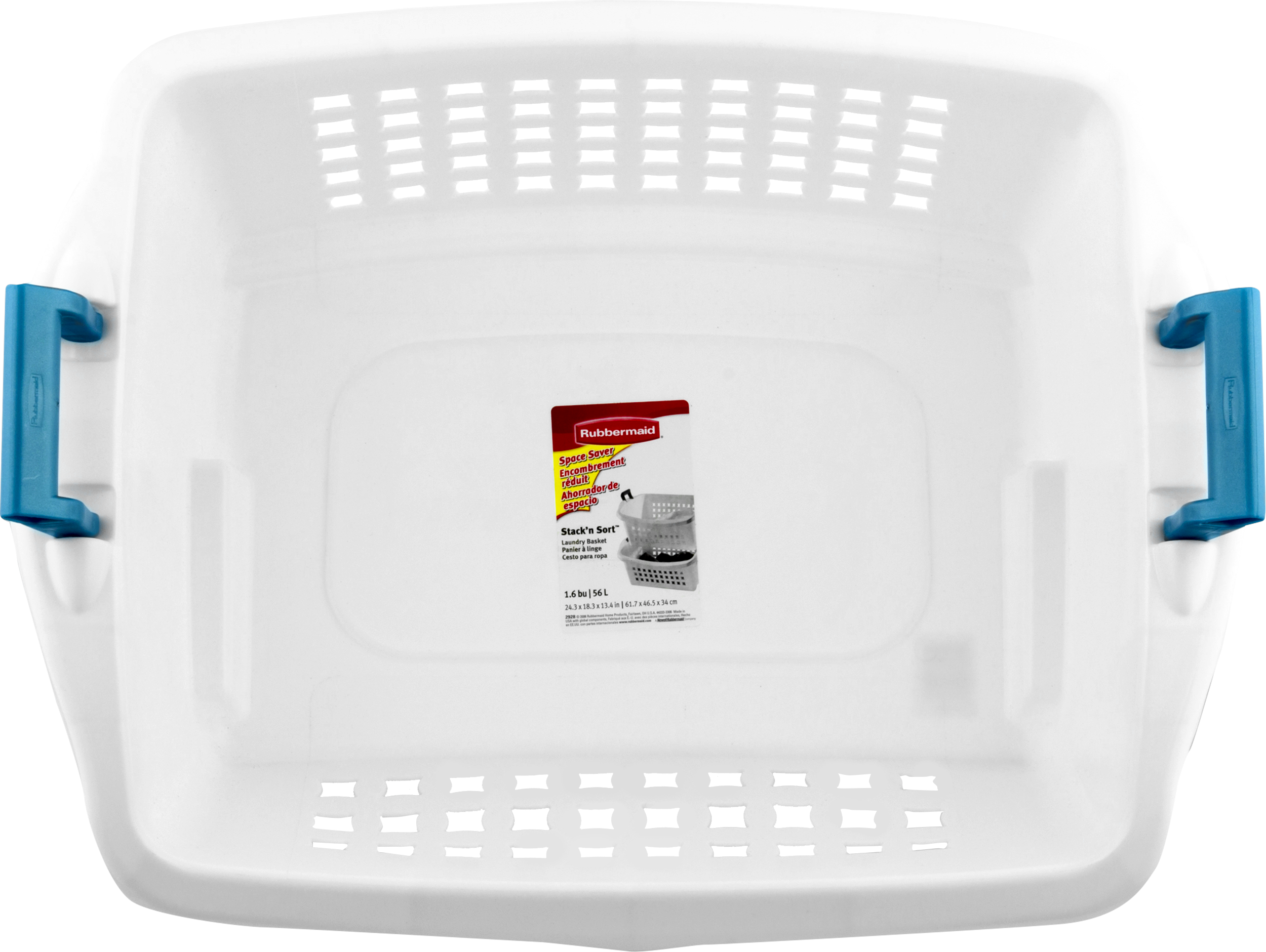 Rubbermaid, Stack'n Sort Laundry Basket, Plastic, White - image 4 of 5