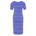 thumbnail image 3 of Robe de Maternité pour Femmes, Style Mi-Mollet Plissé à Imprimé avec Manches Courtes et Encolure Ronde, Mélange Polyester-Spandex, Coupe Confortable Extensible, Idéale pour les Séances Photo de Grossesse Ou les Occasions Formelles, 3 of 6