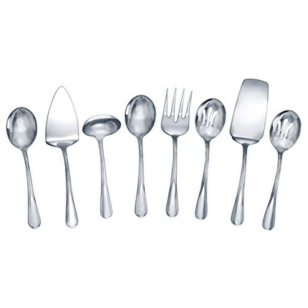 Gourmet Basics by Mikasa Kaylee 8Piece Stainless Steel Hostess Serving