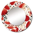 thumbnail image 2 of Designart "Pattern Of Red And White Polka Dots II" Graphic Print Red Large Round Mirror - Round Bedroom Mirror Wall Decor - Modern Round Printed Mirror - 36" x 36", 2 of 6