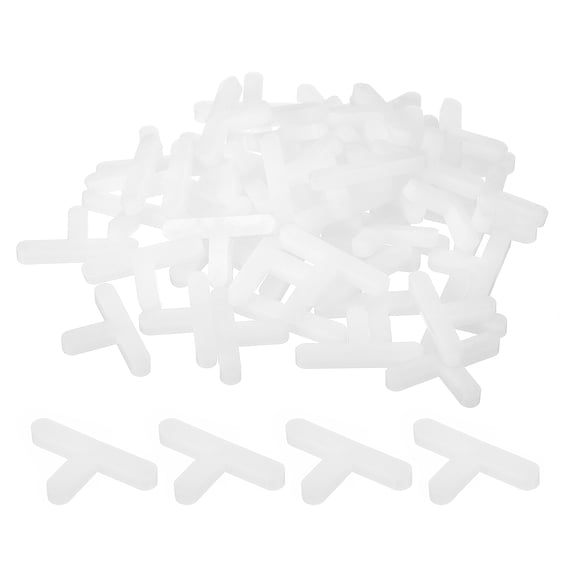 Uxcell 200Pack Wall Floor Tile Plastic T Shape Spacers Tiling Tools 4mm 5/32" White