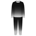 thumbnail image 6 of Enjoytime Lounge Sets for Women Printed Round Neck Long Sleeve Tops Drawstring Pants Warm Pajamas Fall Winter Matching Womens 2 Piece Outfits, 6 of 7