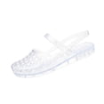 thumbnail image 2 of Clear Jelly Slide Sandals for Women Mary Jane Mules Slip On Closed Round Toe Mesh Flats Breathable Summer Beach Slippers,White 40, 2 of 9