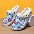 thumbnail image 3 of Chenyee Womens Fleece Lined Clogs Winter Warm House Slippers Wide Width Breathable Slip On Walking Shoes, 3 of 7