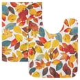 thumbnail image 3 of Ryvnso Autumn Leaves Bathroom Shaggy Rugs Toilet U Shape Mat Soft Contour Rug 20"x24", 3 of 9