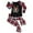 Black-Kids, variant on Odeerbi Christmas Pajamas for Family Holiday Plaid Long Sleeve Family Christmas Pajamas Matching Sets Toddler Print Parent-child Suit Two-Piece Sleepwear Xmas Family Matching PJs Set Black