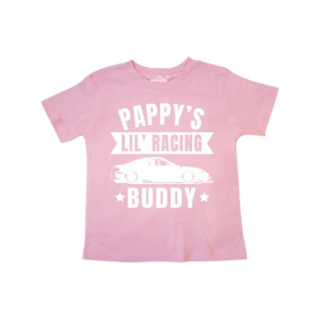 

Inktastic Pappy s Lil Racing Buddy with Car Silhouette Gift Toddler Boy or Toddler Girl T-Shirt