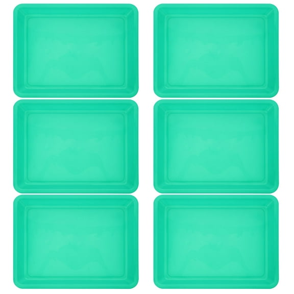 Niceauty Play Tray Puzzle Sorter Trays Green PP 6Pcs