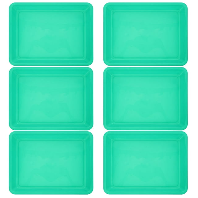 LOLIPPYY Puzzle Piece Sorting Trays 6Pcs Plastic Puzzle Organizer Rectangular Green for Toy Organization