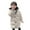Beige, variant on Girls' Thickened Sweater Coat Stylish Winter Hooded Cardigan Warm Windproof Jacket Outdoor Outerwear, 130,Red