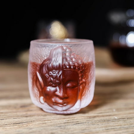 

Buddha and Devil Pattern Tea for Cappuccino Coffee Drinks Frosted