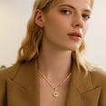 thumbnail image 3 of Bestyle 2PCS Layered Choker Necklaces Initial R Pendant Necklace 18K Gold Plated Hexagon Letter Paperclip Chain for Daughter Niece Sister, 3 of 9
