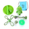thumbnail image 1 of PENGXAING Pet Dog Interactive Toy In The Same Color Set  Cotton Rope and Plastic Flannel Ball Chew Toy Combo Pack Randomly, 1 of 9