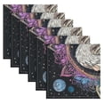thumbnail image 6 of Satin Native Fab Cotton Dinner Napkin Galactic Elegance The Swan Reusable, 6 of 8