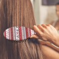 thumbnail image 3 of Red Christmas Folk Pattern Hair Brush,Girls Detangling Hair Brush,Glide Through Tangles with Ease for Wet & Dry Hair,8.8"X2.8", 3 of 7