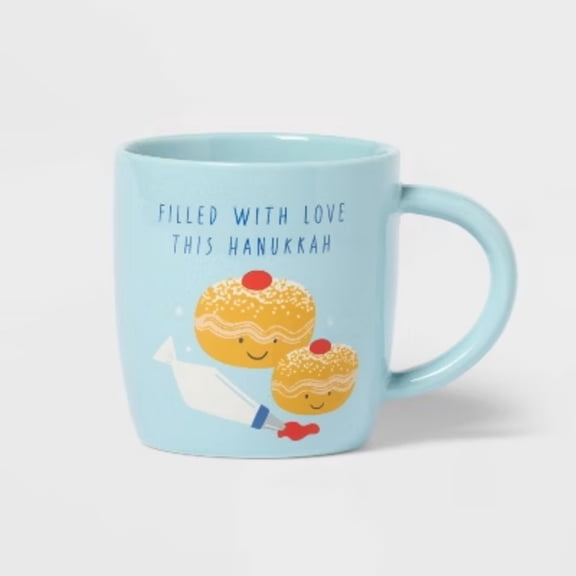 16 fl oz 'Filled with Love This Hanukkah' Stoneware Mug - Spritz