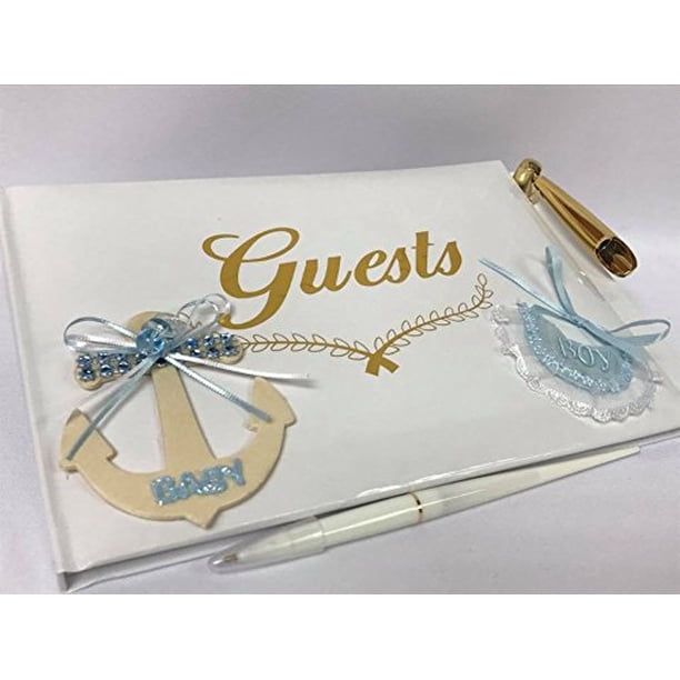 Nautical Baby Shower Guest Book By Memorytreasure Nautical Baby