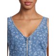 thumbnail image 3 of No Boundaries Juniors' Zip Front Denim Dress, 3 of 5