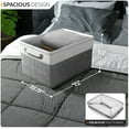 thumbnail image 7 of Sorbus Fabric Storage Bins for Shelves - 15" Sturdy Collapsible Baskets with 2 Handles, 6-Pack for Home Organization, Closets, Toys, Clothes, White/Gray, 7 of 7