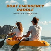 Kayak Paddle, HDJ 2Pcs Boat Paddles Telescoping Emergency Oar for Boat, 42 Adjustable Anti Slip Aluminum Plastic Canoe Paddles, Black