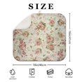 thumbnail image 4 of Pioneer Flower Floral Print Pattern Dish Drying Mat for Kitchen 1 Pack, Ultra Absorbent Microfiber Dishes Drainer Mats,16"x18", 4 of 6