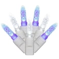 thumbnail image 6 of Vickerman 70 Purple M5 LED Icicle Light on White Wire, 9' Christmas Single Mold Light Strand, 6 of 7