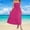 Hot Pink, variant on Jacenvly New Sun Dresses for Women 2024 Women'S Summer Strapless Smocked A-Line Flare Fashion Boho Beach Dress Party Long Maxi Dress with Pockets Comfort Fit Linen Dresses for Women 2024 Army Green