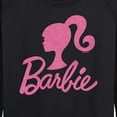 thumbnail image 3 of Barbie - Logo Pink Glitter - Women's Lightweight French Terry Long Sleeve Shirt, 3 of 5