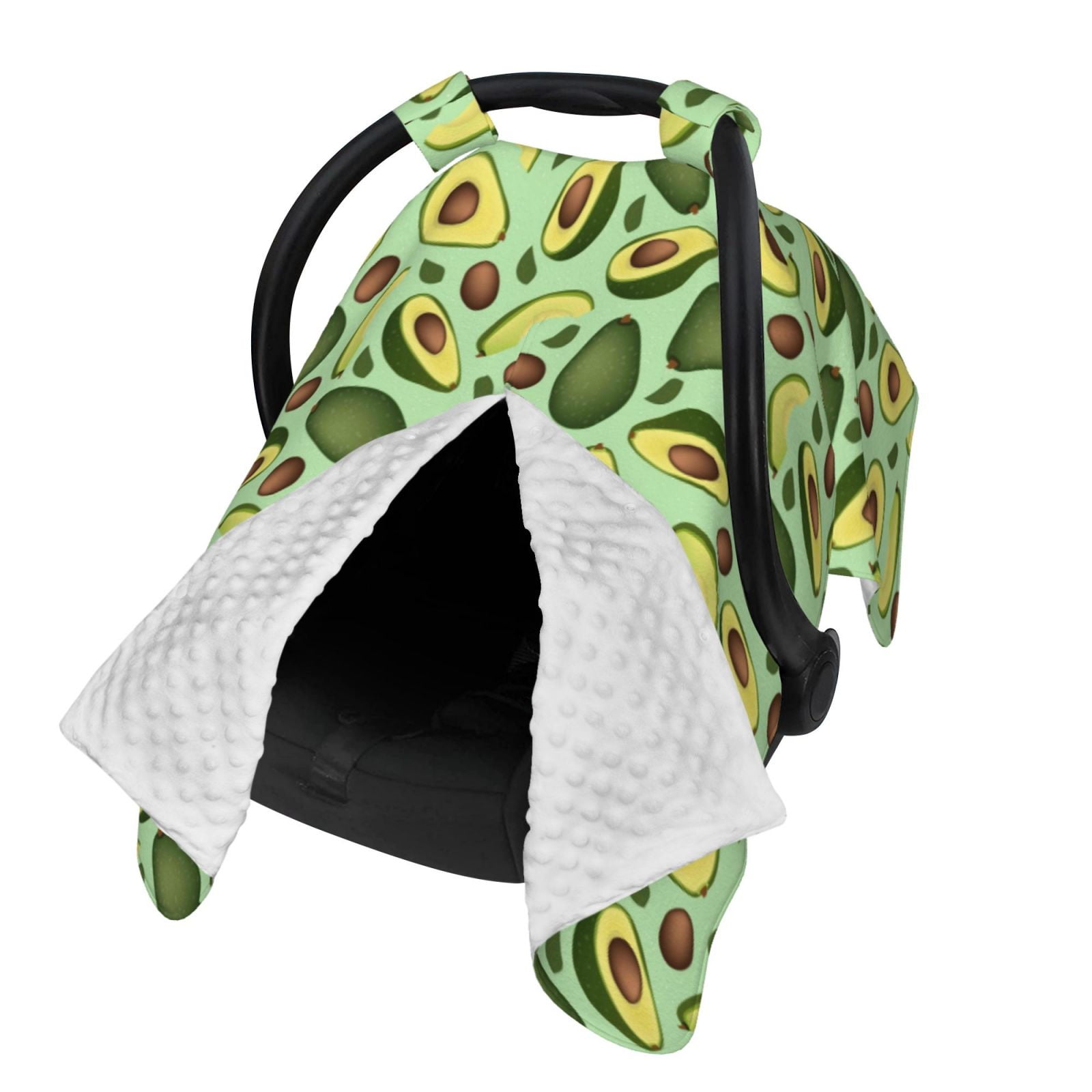 Naloa Avocado With Seeds Baby Car Seat Cover, Breathable Baby Carrier Cover, Multiuse Baby Carrier Cover & Nursing Breastfeeding Cover