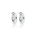 thumbnail image 4 of Tilo Jewelry 925 Sterling Silver Shiny Small Hoop Earrings | 18mm | Women & Unisex, 4 of 4