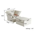 thumbnail image 6 of bokifol Cloud Couch Sectional Sofa Detachable and Washable,Easy to Assemble Sofa for Home,Apartment,Dorm,Bonus Room,Compact Spaces Chaise Lounge,Beige, 6 of 11