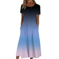 thumbnail image 1 of asddcavvf Robes pour Femmes Robe Décontractée à Manches Courtes Imprimée Col Rond Ourlet Fendu, 1 of 5