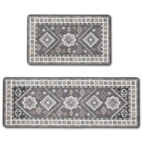 Boho Kitchen Rug Set of 2 Non Slip Kitchen Rugs and Mats Washable Kitchen Mats for Floor Kitchen Floor Mat Carpet Runner Rugs for Hallway Laundry Decor