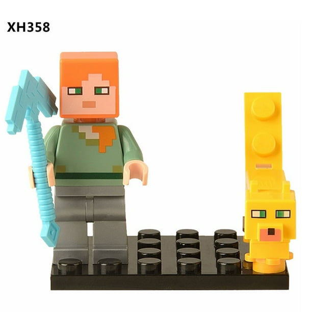 Mini Figuras Personalizadas 2 En 1 Modo Historia Steve Alex Wither Golem