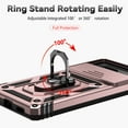 thumbnail image 2 of Allytech Google Pixel 7A Case with Ring Holder, Rugged Hybrid Shockproof Military Grade Protection Bumper Slide Camera Lens Cover Case for Google Pixel 7A 6.1" - Rosegold, 2 of 8