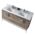 thumbnail image 2 of Fine Fixtures - Modern Gray 60" Bathroom Vanity Set, Chrome Hardware, Phoenix Sintered Stone Top, 2 of 4