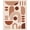 Brown, Pattern 4, variant on Design&I 8'x10' Washable Area Rug Beige Terracotta Modern Geometric Abstract Design Contemporary Art Inspired for Dining Room, Large Office, Lounge, Snag-Free