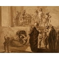 thumbnail image 2 of Knupfer, Nikolaus 14x12 Black Ornate Wood Framed with Double Matting Museum Art Print Titled - Christ Before Pilate, 2 of 4