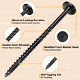 thumbnail image 3 of #14 x 6 Wood Structural Lag Screws 54Pcs Star Drive Decking Wood Screws, Rust Resistant Timber Screws for Timber/Log/Landscaping Wood, 3 of 6