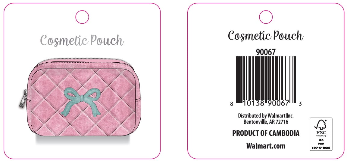 Cosmetic Bag for Travel, Makeup Zipper Pouch for Women, Travel Organizer Bags-Pink