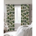 thumbnail image 4 of St Patrick's Day Blackout Curtains for Bedroom Living Room Darkening Curtains 54 Inch Long Spring Green Shamrock Vintage Rustic Beige Short Curtain for Small Window Treatment Grommet Drapes 52"x54"x2, 4 of 9