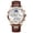 Brown, variant on Men Casual Waterproof Roman numerals Leather Band Analog Quartz Wristwatches with Chronograph Calender Business Watch